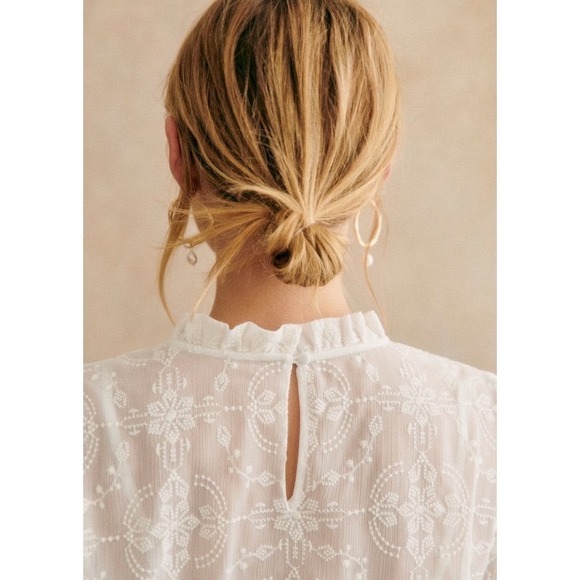 Sézane Valentine Blouse Sz 38 - Picture 2 of 12
